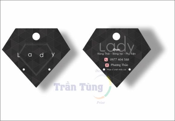 thẻ treo hình kim cương