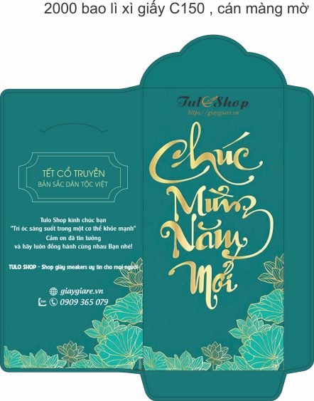 In bao lì xì số lượng ít phường Đông Hưng Thuận – In Trần Tùng